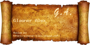 Glasner Alex névjegykártya